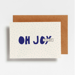 Postkaart Oh joy, it's a boy / Hello August